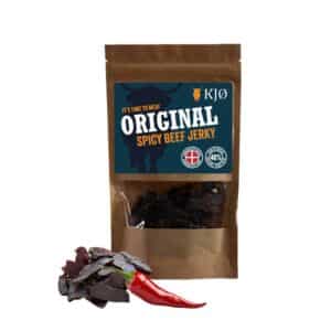 Spicy Beef Jerky med dansk oksekød i brun indpakning