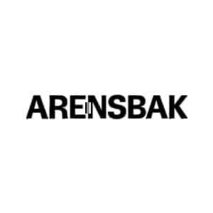 Arensbak Logo i sort og hvid.