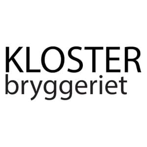 Klosterbryggeriet logo i hvid og sort