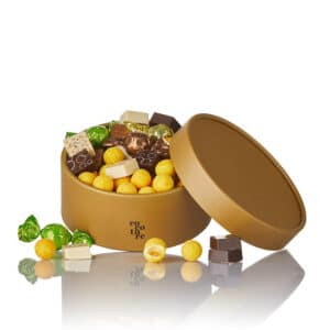 Cocoture Guld Hatteæske – Eksklusiv chokolade i smuk æske