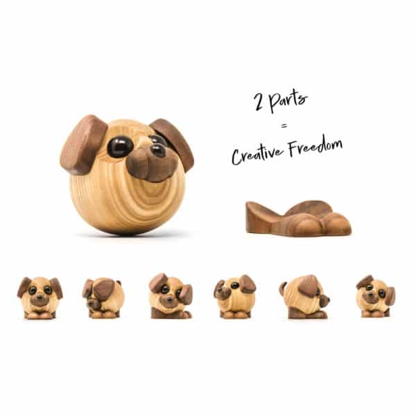 FableWood Hunden Buddy – Håndlavet træfigur - dansk design