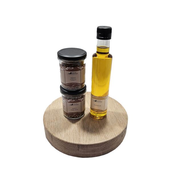 Sommer Tapas hygge for to – Dansk gavekurv med pesto & olie