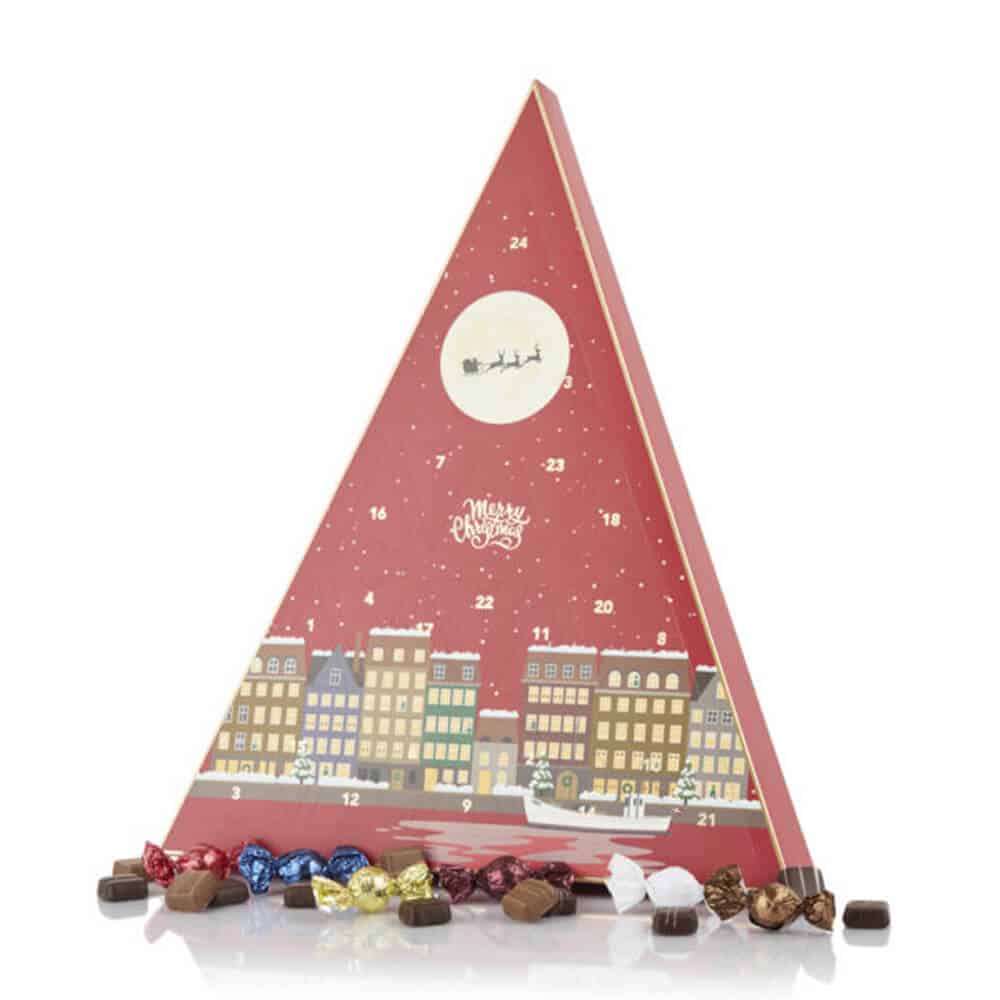 Cocoture, Julekalender med chokolade & marcipan - Rød æske