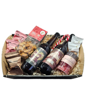 Gavekurv, Juleøl, pebernødder og lækkerier Gavekurv Juleøl og pebernødder – Klassisk og sød julegave