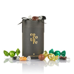 Chokolade Cocoture, chokoladekugler & karamelmix, 250g, sort