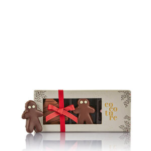 Chokolade Cocoture, 3stk. jule marcipanfigurer, 60g, grå æske